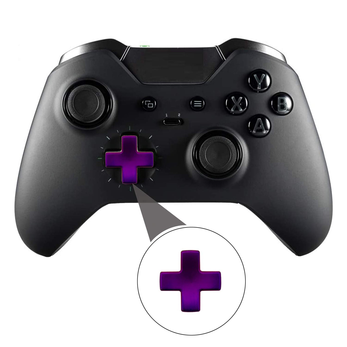 Metal D-Pads and Paddles Replacement for Xbox One Elite Controller Series 2, Xbox One Elite Controller(Purple) - amzGamess