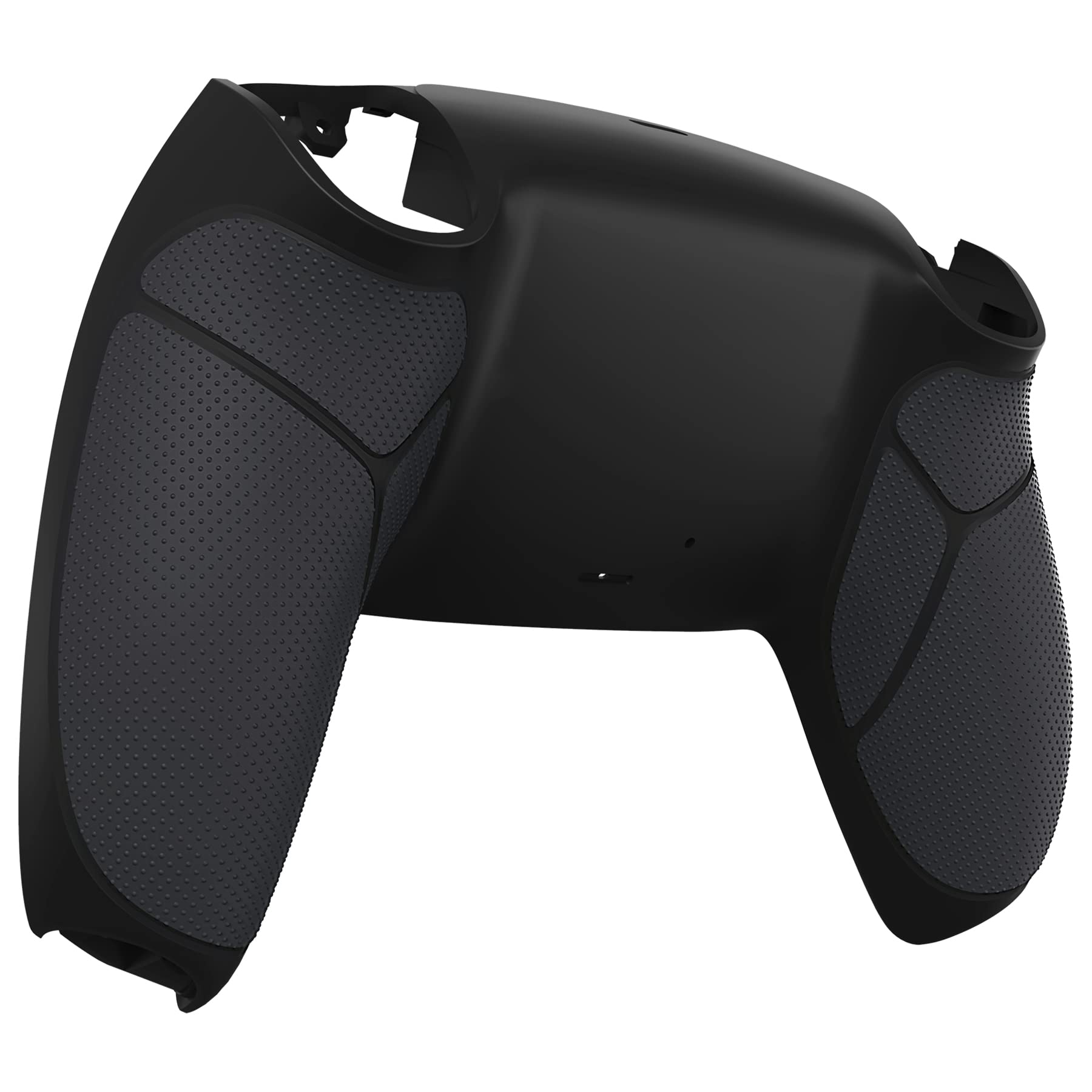 eXtremeRate Black Performance Rubberized Grip Custom Back Housing Bottom Shell Compatible with ps5 Controller, Replacement Back Shell Cover Compatible with ps5 Controller - amzGamess