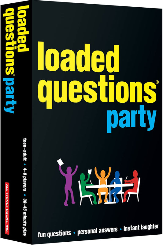 All Things Equal, Inc. Loaded Questions Party - An Epic Party Game of Fun Questions, Personal Answers and Instant Laughter, 4 to 8 Players