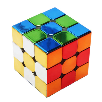 beekbork 3x3 Speed Cube, Mirror Surface Magic Cube, Original Stickerless Magic Cube, A Shiny Puzzle Game and a Brain Teasers - amzGamess