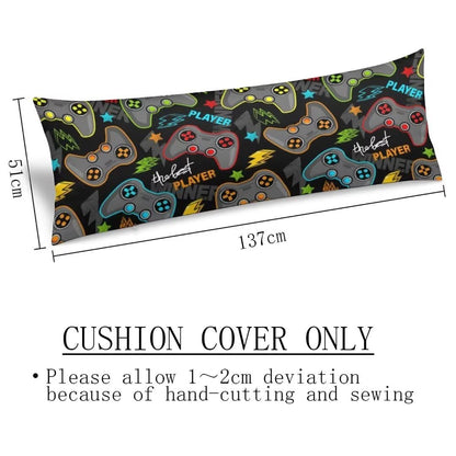 Game Controller Body Pillow Cover for Boys Gifts Gamer Gaming Pattern Long Pillow Case Protector with Zipper Decorative Modern Large Pillowcases Soft Cushion Covers for Bedroom,Couch,Sofa 20"x54" - amzGamess