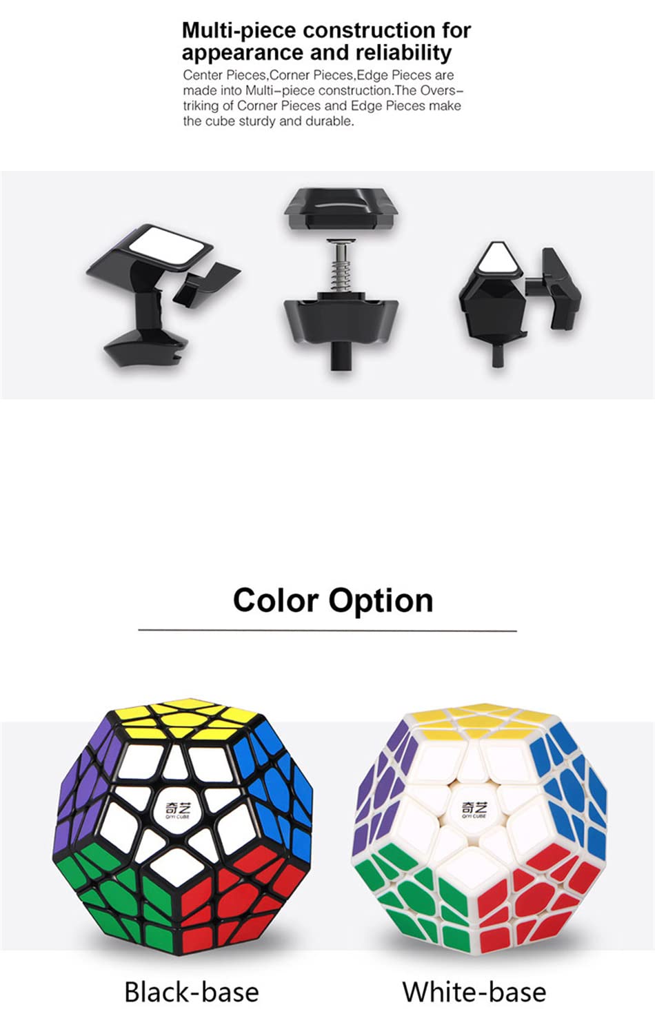 Megaminx Speed Cube, 3x3x3 Pentagonal Speed Cube Dodecahedron Magic Cube Puzzle Black - amzGamess