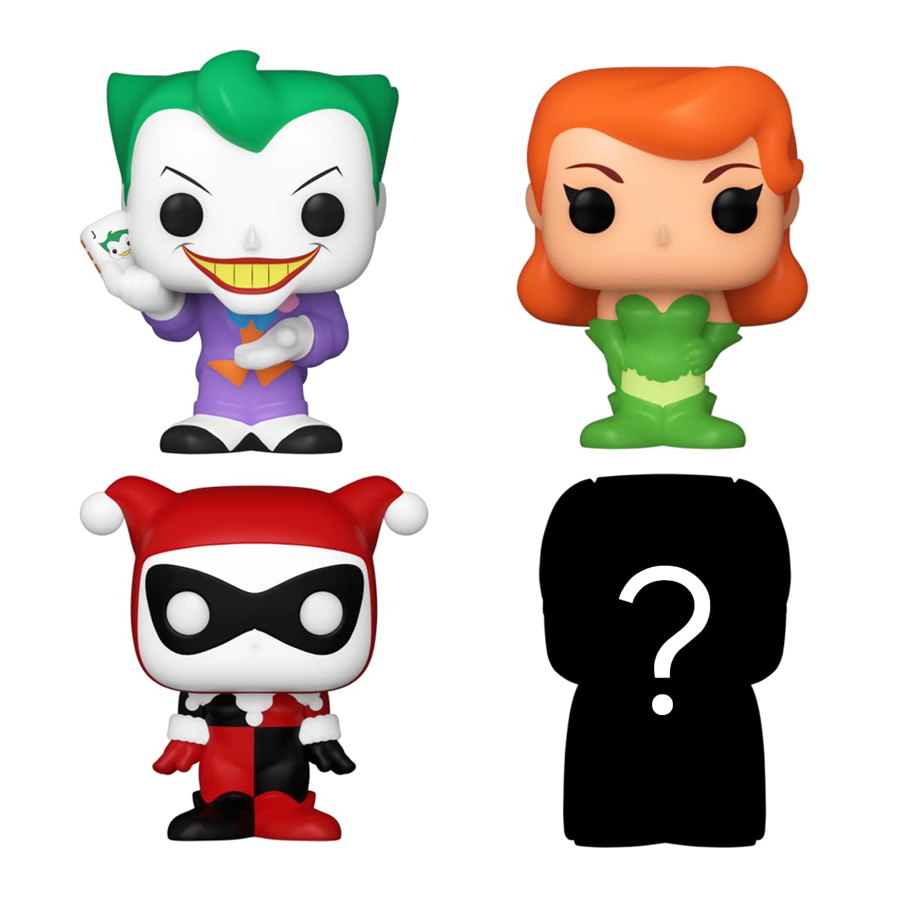 Funko Bitty Pop! DC Mini Collectible Toys 4-Pack - Harley Quinn, Poison Ivy, The Joker & Mystery Chase Figure (Styles May Vary) - amzGamess