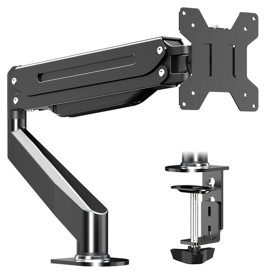 Suptek Monitor Mount Gas Spring Monitor Arm Desk Mount Fully Adjustable Fits 17 20 22 23 24 26 27 inch Monitors Weight Capacity up to 13.2 lbs