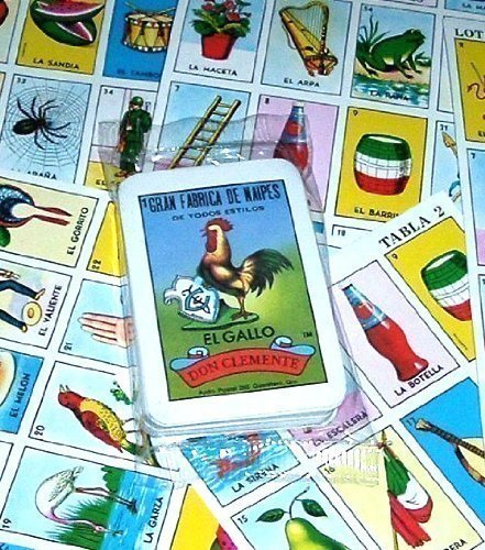 Don Clemente Autentica Loteria Mexican Bingo Set 20 Tablets Colorful and Educational