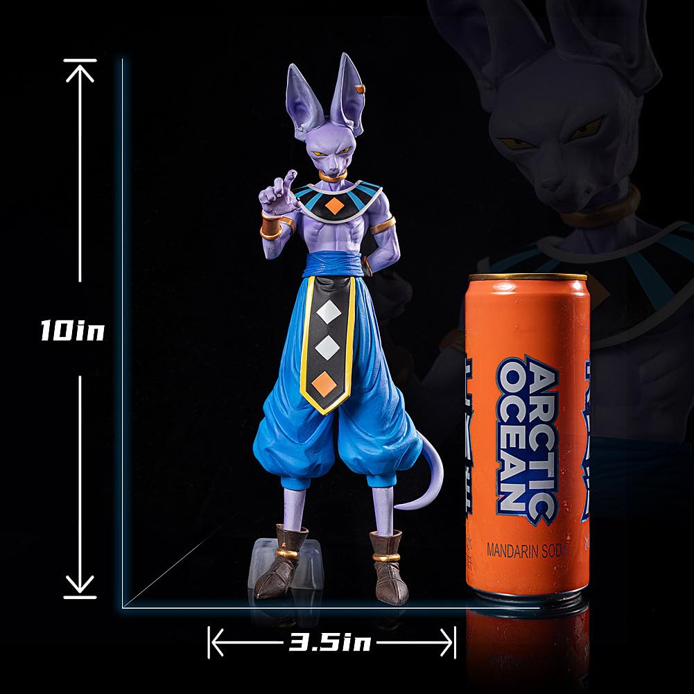 LESESOBE Beerus Figure Statues Figurine Lord Beerus Figure DBZ Collection Birthday Gifts PVC 10.5 Inch - amzGamess