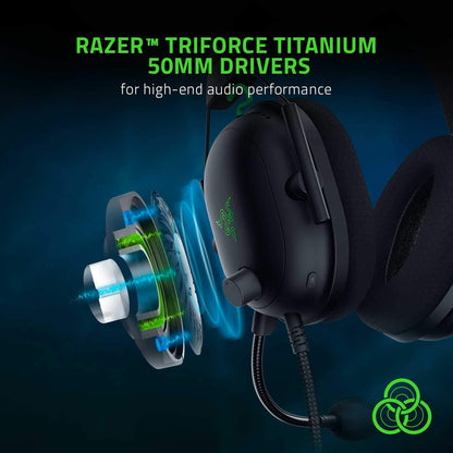 Razer BLACKSHARK V2 and USB SOUND CARD multi-Platform Headset For ESPORTS PC/MAC/PLAYSTATION 4/ SWITCH/ XBOX 1/ SMARTPHONE 50MM DRIVERS. - amzGamess