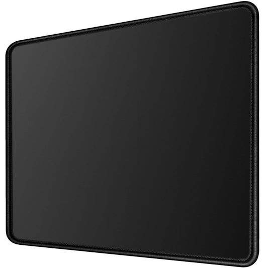 TONOS Black Mouse Pad 11 x 8.7 x 0.2 in. Basic Big Mouse Pad with Stitched Edges and Non-Slip Rubber Base, Premium-Textured Mouse Pad for Laptop, Computer & PC, Gaming & Working, Waterproof Mousepad