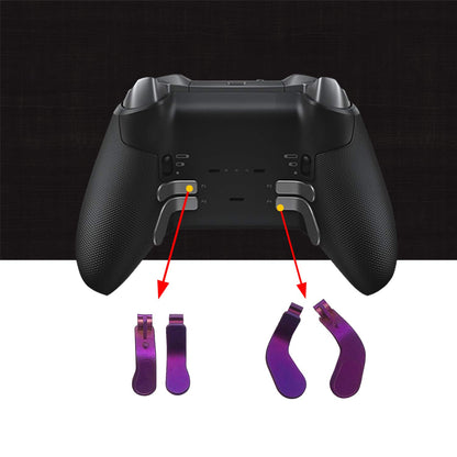 Metal D-Pads and Paddles Replacement for Xbox One Elite Controller Series 2, Xbox One Elite Controller(Purple) - amzGamess