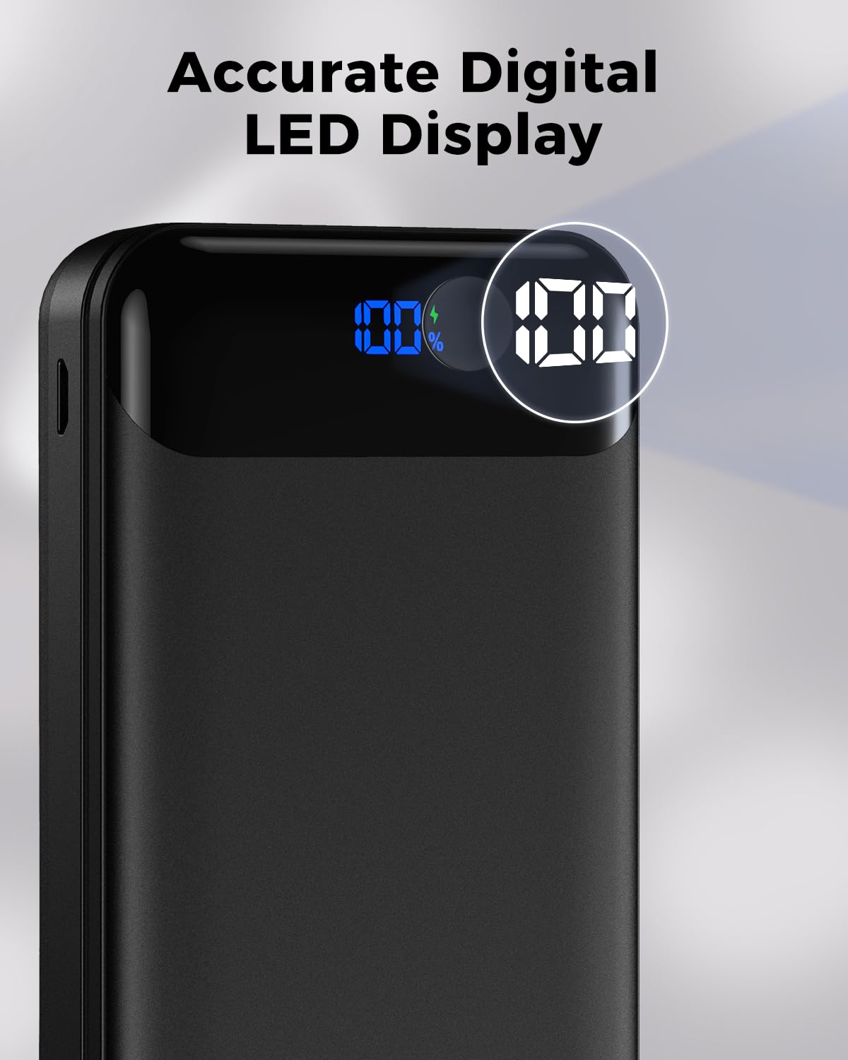 Portable Charger Power Bank 40000mAh Powerbank PD 30W and QC 4.0 Fast Charging External Battery Pack with USB-C LED 3 Outputs & 2 Inputs Portable Charging for iPhone 15 14 13 pro, Samsung