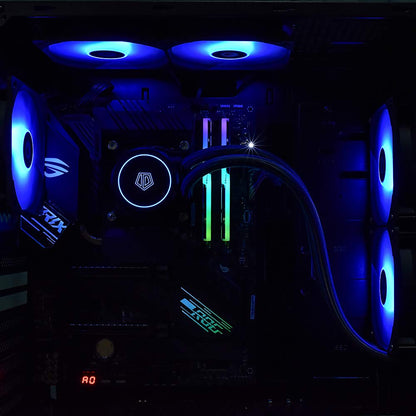 ID-COOLING AURAFLOW X 240 CPU Water Cooler RGB CPU Liquid Cooler 240mm AIO Cooler MB Sync 12V 4PIN Connector 2X120mm RGB Fan, Intel 1700/115X/1200/2066, AMD AM4/AM5