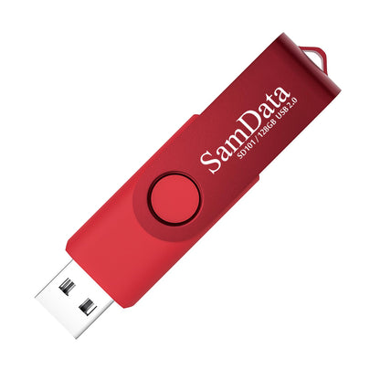 SamData 128GB USB Flash Drives 1 Pack 128GB Thumb Drives Memory Stick Jump Drive with LED Light for Storage and Backup (1 Pack Red)