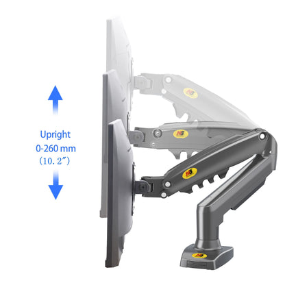 NB North Bayou Monitor Desk Mount Stand Full Motion Swivel Monitor Arm with Gas Spring for 17-30''Computer Monitors(Within 4.4lbs to 19.8lbs) F80