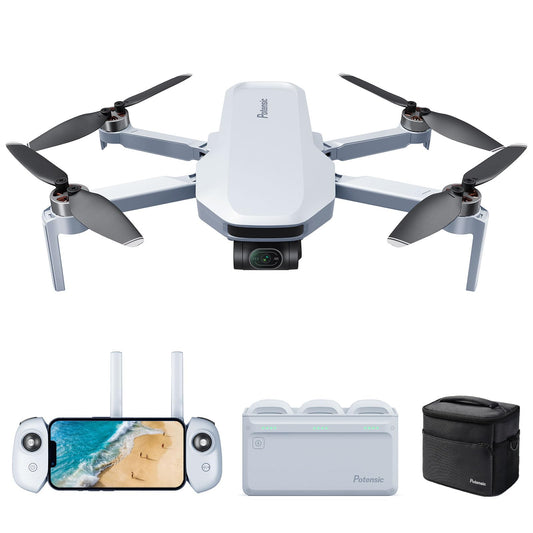 Potensic ATOM 3-Axis Gimbal 4K GPS Drone, Under 249g, 96 Mins Flight, Max 6KM Transmission, Visual Tracking, 4K/30FPS QuickShots, Lightweight for Adults and Beginners, Fly More Combo - amzGamess