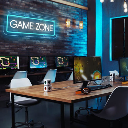 Game Zone Neon Signs for Gamer Room Decor, Gaming Light Neon Sign for Wall Decor, Bedroom, Game Room, Led Signs Gamer Gifts for Gamer, Boys, Teens, Men, Friends - 15.7x5.9in