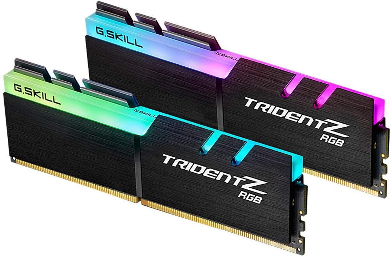 G.SKILL Trident Z RGB Series (Intel XMP) DDR4 RAM 16GB (2x8GB) 3200MT/s CL16-18-18-38 1.35V Desktop Computer Memory UDIMM (F4-3200C16D-16GTZR)