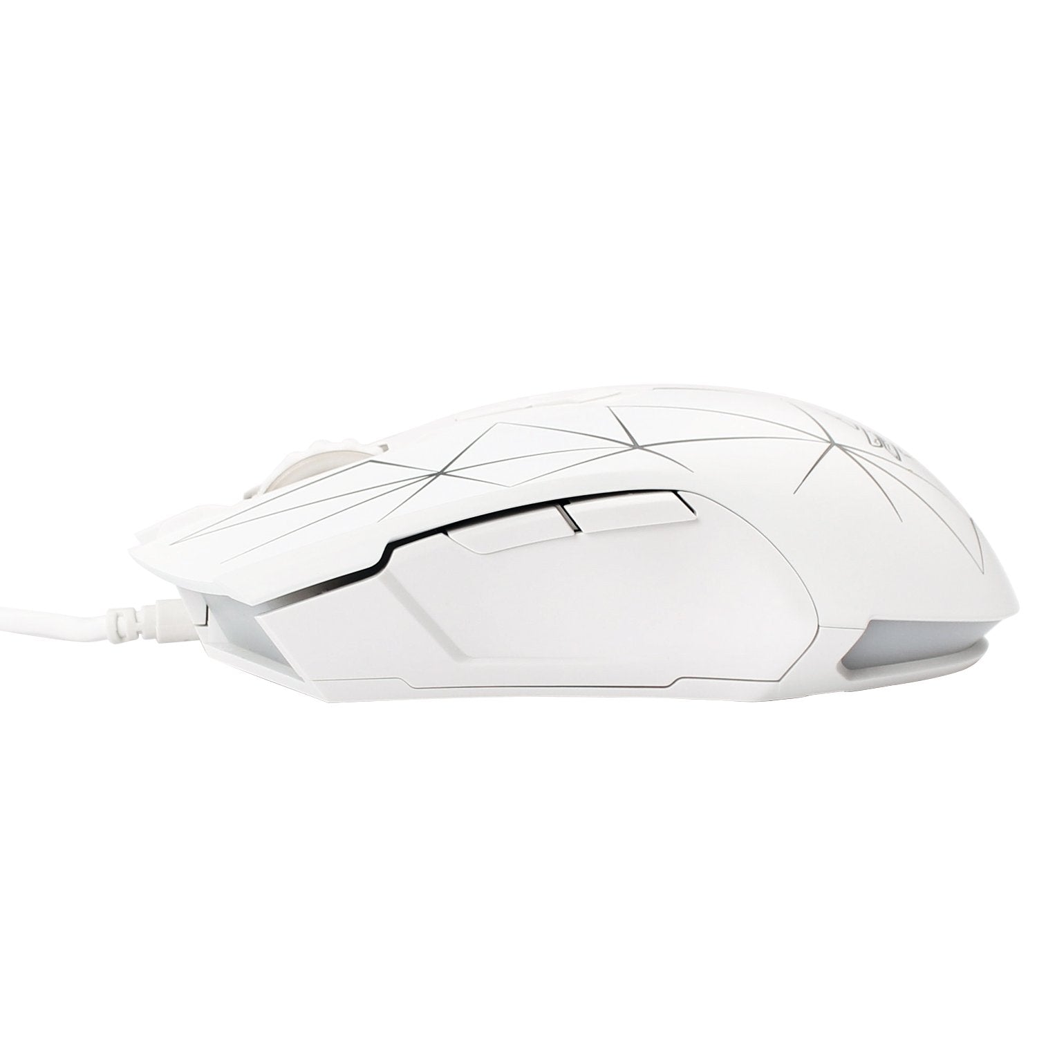 FIRSTBLOOD ONLY GAME. AJ52 Watcher RGB Gaming Mouse, Programmable 7 Buttons, Ergonomic LED Backlit USB Gamer Mice Computer Laptop PC, for Windows Mac Linux OS, Star White - amzGamess