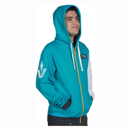 JINX Overwatch Ultimate Symmetra Men's Gamer Zip-Up Hoodie, Teal, Medium - amzGamess