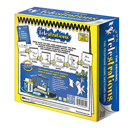 Telestrations Original 8-Player | Family Board Game | A Fun Game for Kids and Adults | Game Night Just Got Better | The Telephone Game Sketched Out | Ages 12+