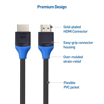 Cable Matters 3-Pack High Speed HDMI Cable 15 ft with 4K @60Hz, 2K @144Hz, FreeSync, G-SYNC and HDR Support for Gaming Monitor, PC, Apple TV, and More