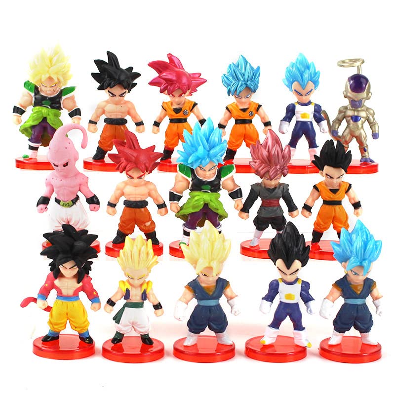 Dragon Ball Z 16-Piece Action Figure Set, 3-inch Collectibles for Cake Toppers & Party Favors - amzGamess
