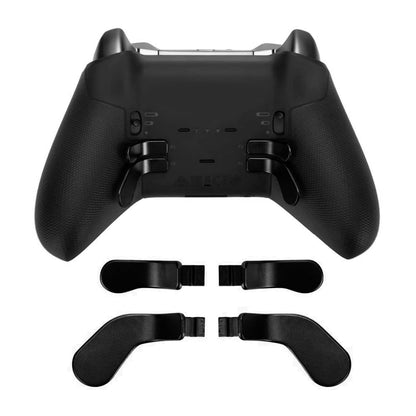 Estink Controller Paddles Kit, Pack of 4 Stainless Steel Trigger Paddles Replacement Controller Parts Video Games Accessories Fit for Xbox One Elite Controller Series 2 Model 1797 (Black) - amzGamess