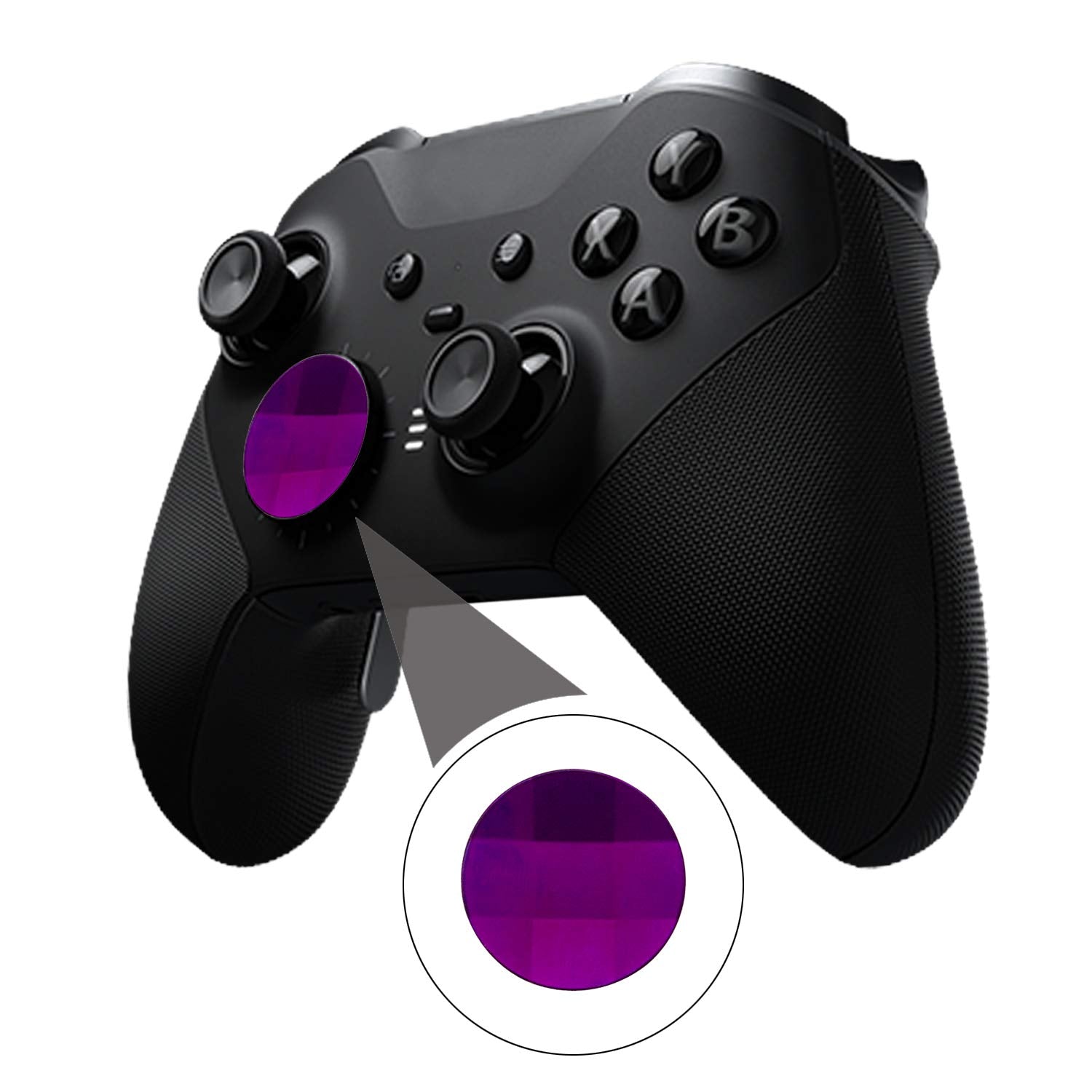 Metal D-Pads and Paddles Replacement for Xbox One Elite Controller Series 2, Xbox One Elite Controller(Purple) - amzGamess