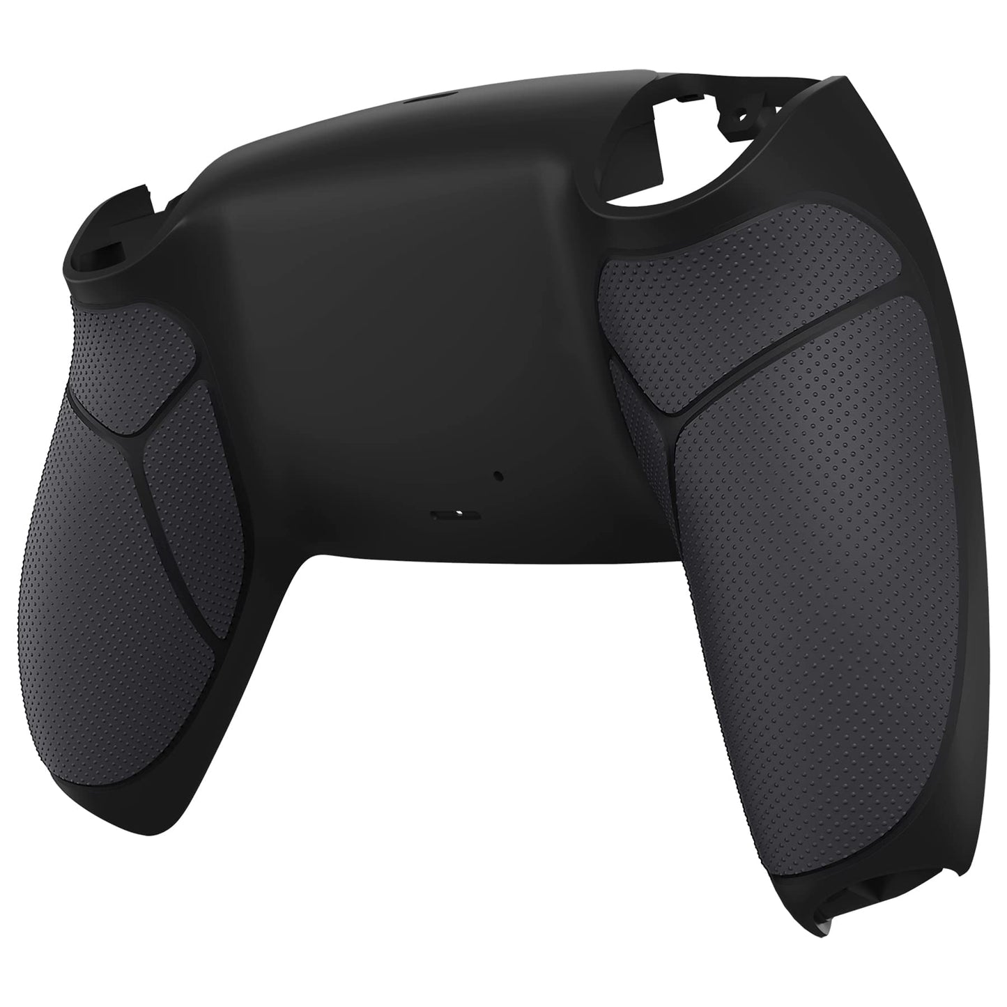 eXtremeRate Black Performance Rubberized Grip Custom Back Housing Bottom Shell Compatible with ps5 Controller, Replacement Back Shell Cover Compatible with ps5 Controller - amzGamess