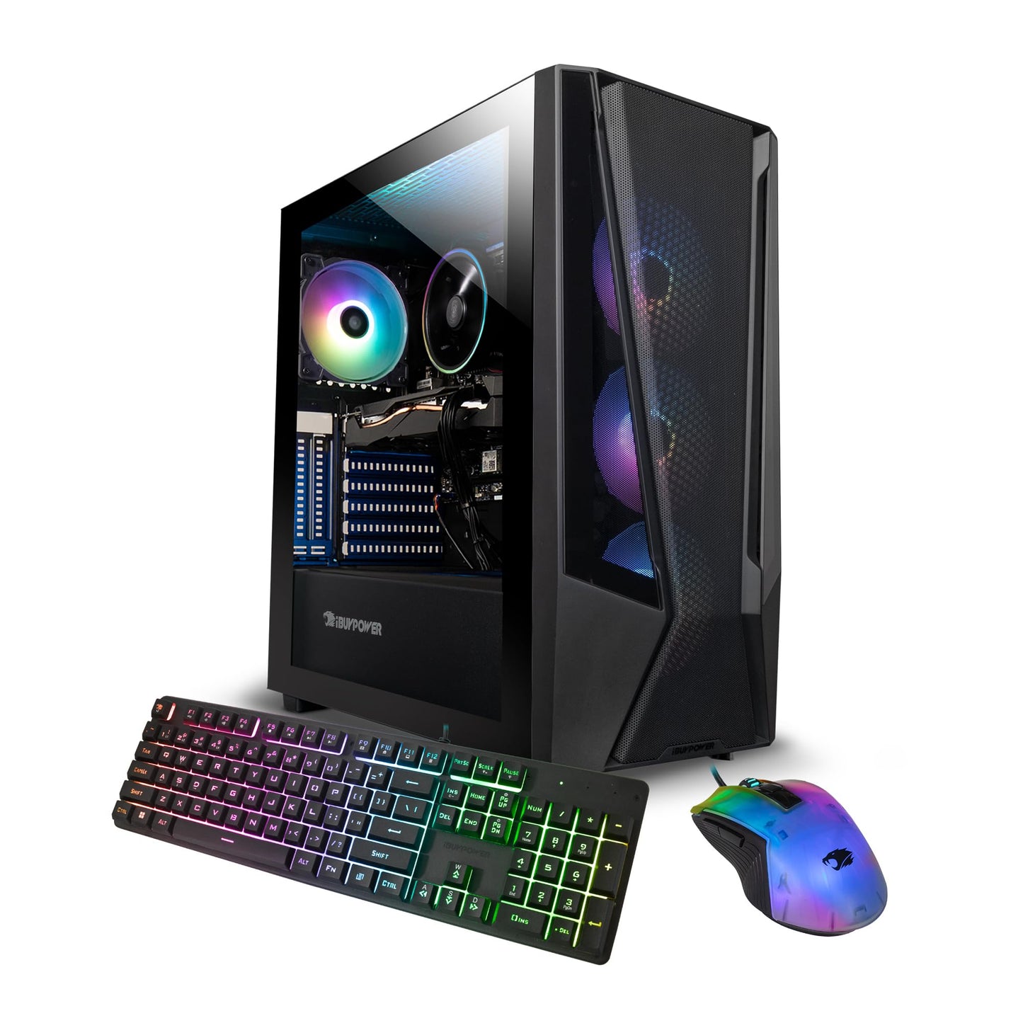 iBUYPOWER TraceMesh Gaming PC Computer Desktop TMA5N16502 (AMD Ryzen 5 4500, GTX 1650 4GB, 16GB DDR4 3200 (8x2), 1TB NVMe SSD, WiFi Ready, Windows 11 Home)