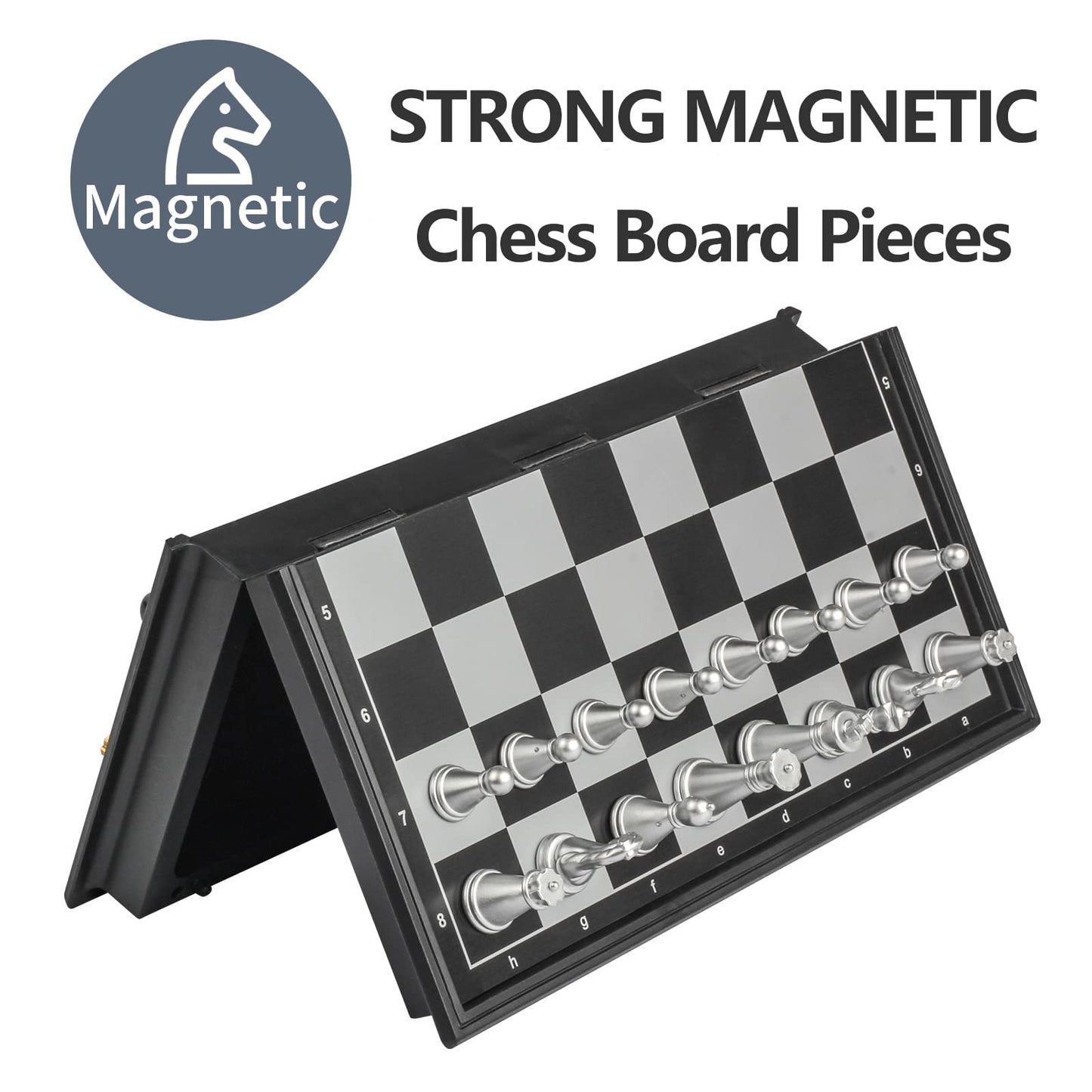 Mini Travel Chess Set Magnetic Vikutu 5.11 Inches Portable Small Chess Board Folding Pocket Games