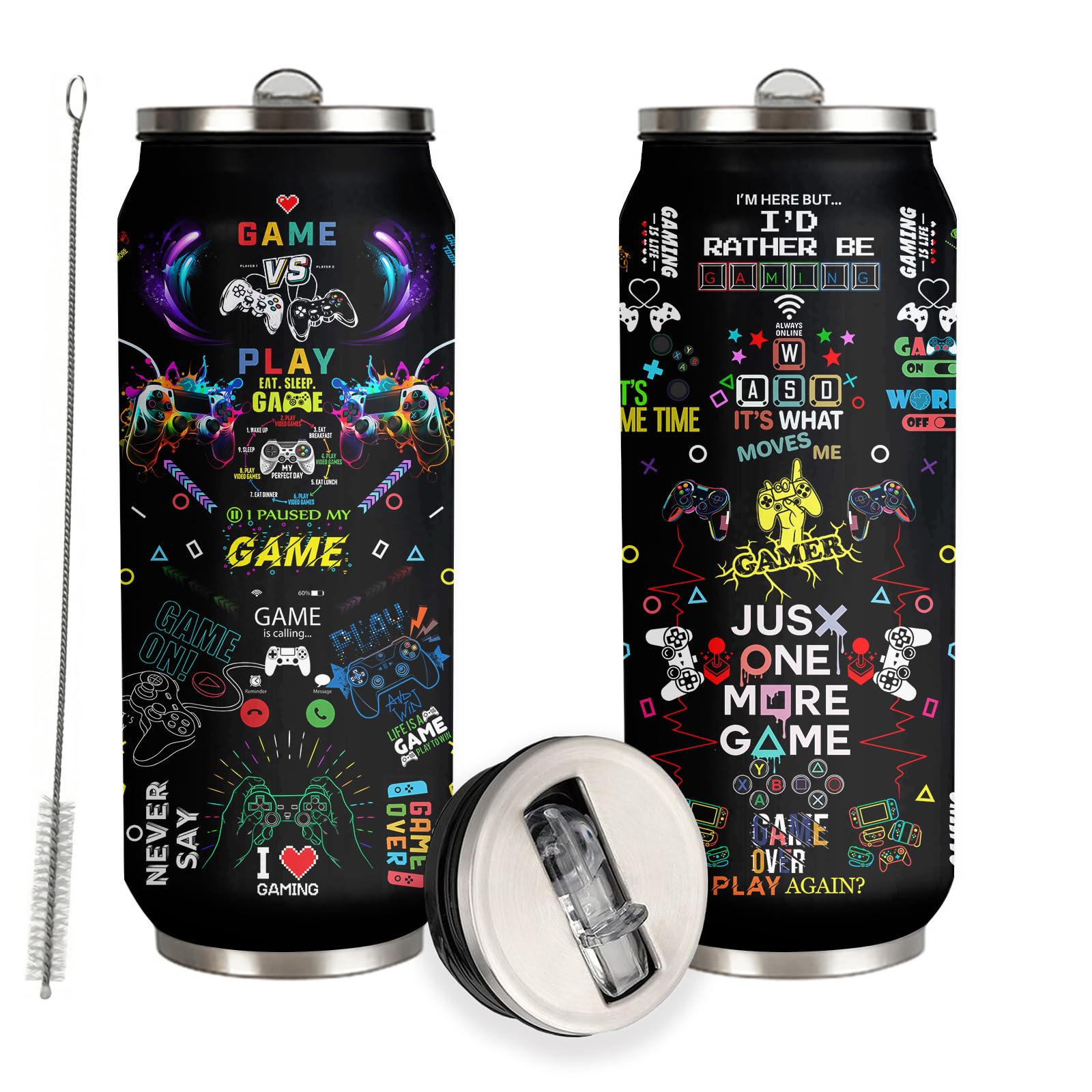 YOPIGOT Gamer Tumbler Gifts,Gamer Gifts For Men Teen Boys,Gaming Gifts,Gamer Gift Ideas,Video Game Gifts,Gifts For Game Lovers Stainless Steel Tumbler 17oz - amzGamess