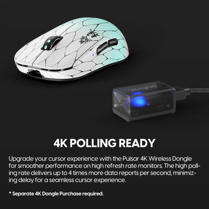 [Pulsar x Demon Slayer] X2H Mini Wireless Gaming Mouse, Ultra Lightweight Collectible Mouse, Symmetrical PC Mac Computer Mice, Optical Switch, 26000 DPI, KOCHO Shinobu (Superglide Included)