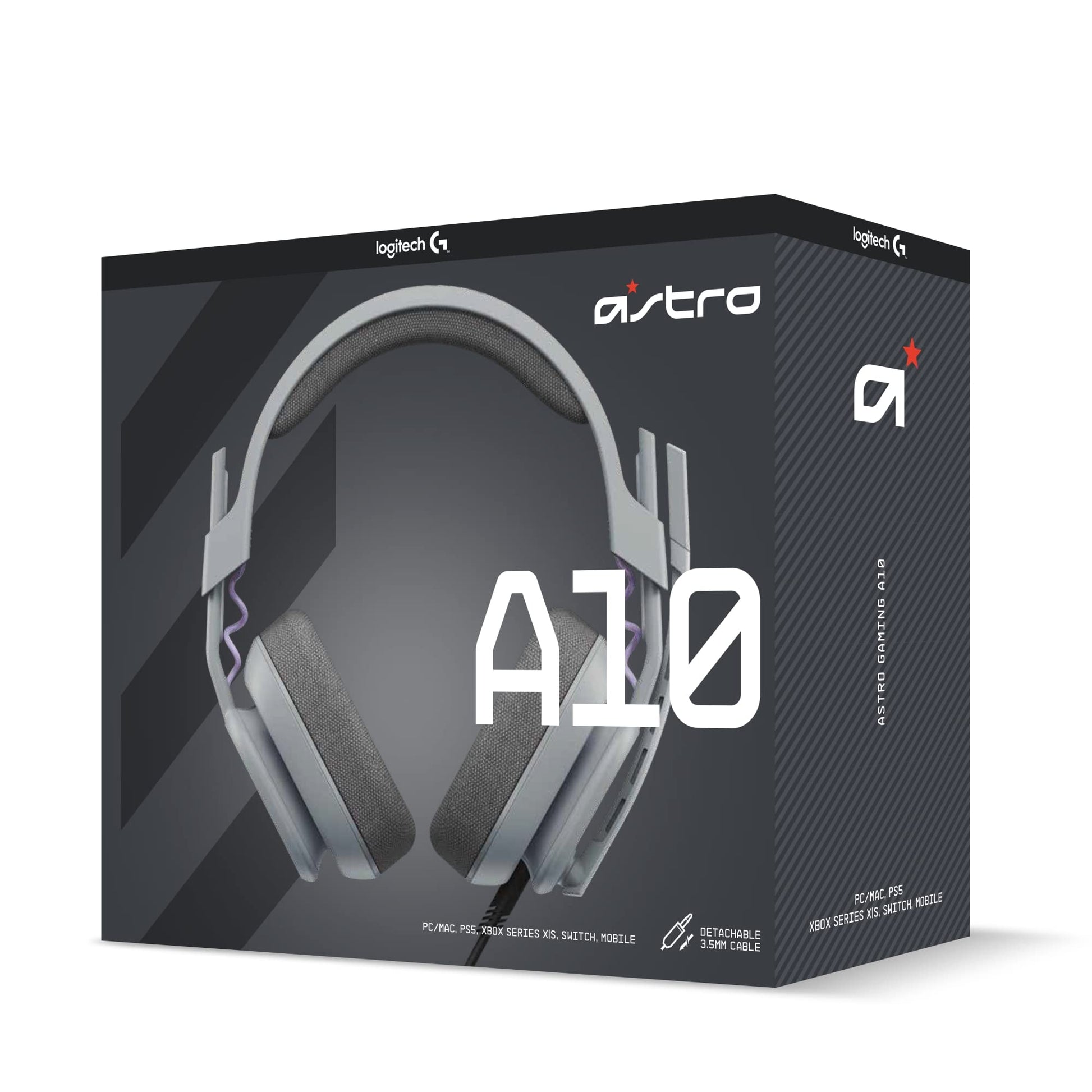 Astro A10 Gaming Headset Gen 2 Wired - Over-Ear Headphones with flip-to-Mute Microphone, 32 mm Drivers, for Xbox Series X|S, One, Playstation 5/4, Nintendo Switch, PC, Mac Grey - amzGamess