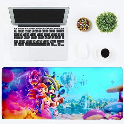 Mario Gaming Mouse Pad，Large Mouse Pad，Computer Keyboard Desk Mat with Non-Slip Rubber Base，Waterproof Mouse Pad for Office & Home & Gaming Room, Size 27.16x11.8x0.12 Inches - amzGamess