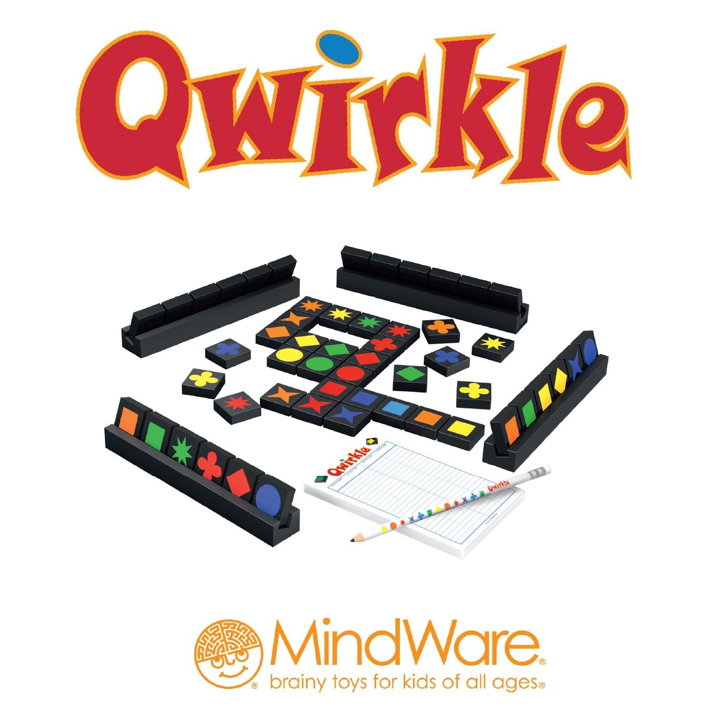 MindWare Qwirkle Board Game, Deluxe Edition - Includes Trays