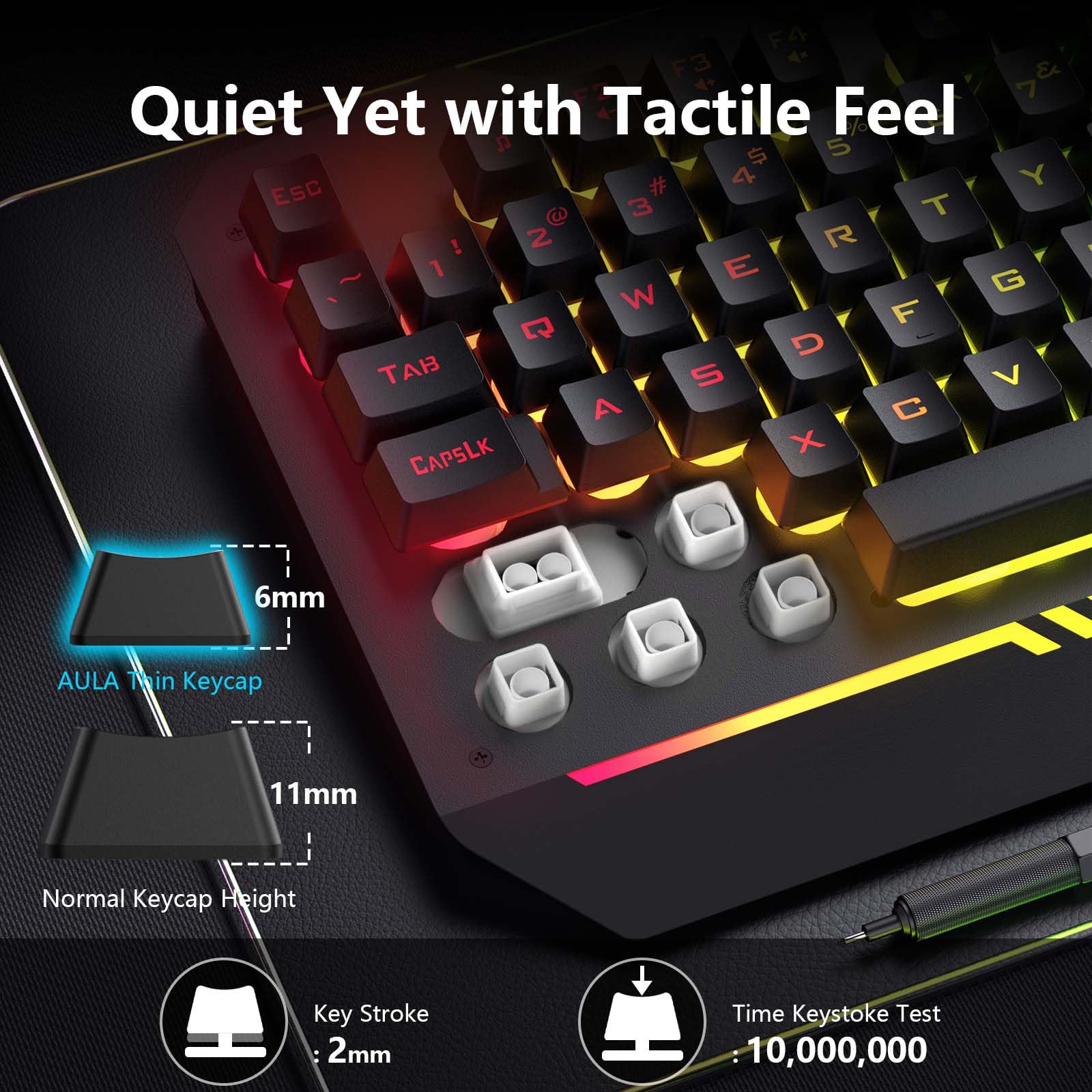 AULA Gaming Keyboard, 104 Keys Gaming Keyboard and Mouse Combo with RGB Backlit, All-Metal Panel, Anti-Ghosting, PC Gaming Keyboard and Mouse, Wired Keyboard Mouse for MAC Xbox PC Gamers (Black) - amzGamess