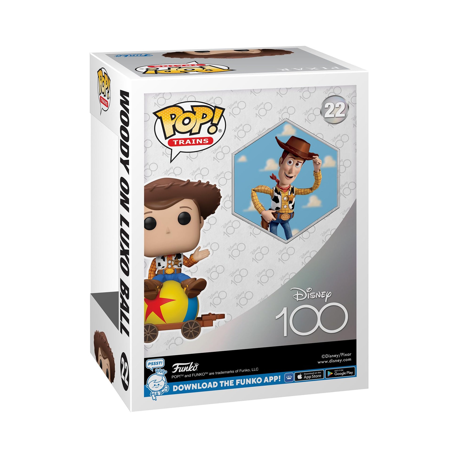 Funko Pop! Train: Disney 100 - Woody on Luxo Ball, Woody, Amazon Exclusive - amzGamess