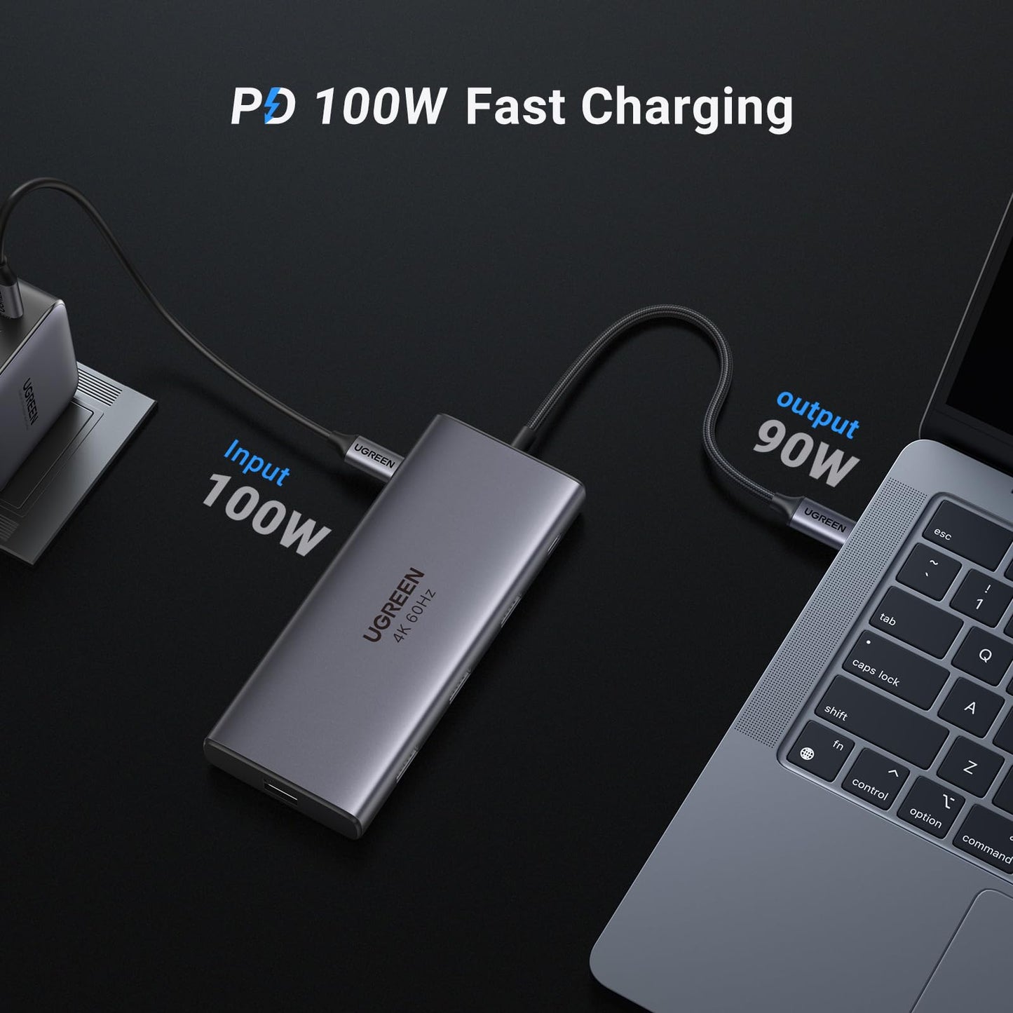 UGREEN Revodok Pro 109 USB C Hub 9 in 1 10Gbps USB C 3.2 & USBA 3.2 4K HDMI, 100W Power Delivery, SD/TF Card Reader Gigabit Ethernet for MacBook Pro/Air,iPhone 15 Pro/Pro Max, Thinkpad and More.