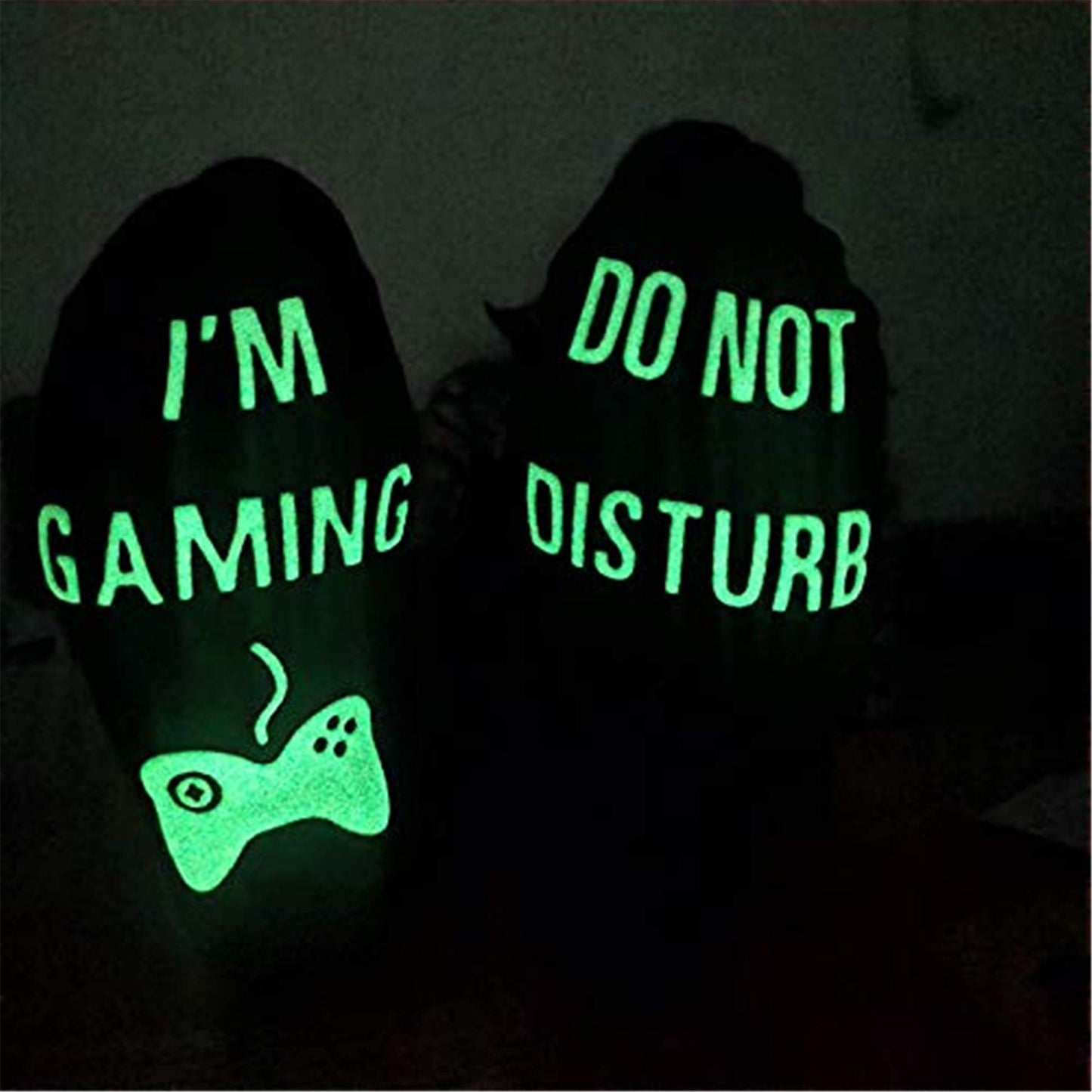 Wrahonbi Gaming Sock, Do Not Disturb I'm Gaming,Gaming Socks for Teen Boys Gamer with Glowing, Novelty Socks for Men Dad Father Women Long - amzGamess