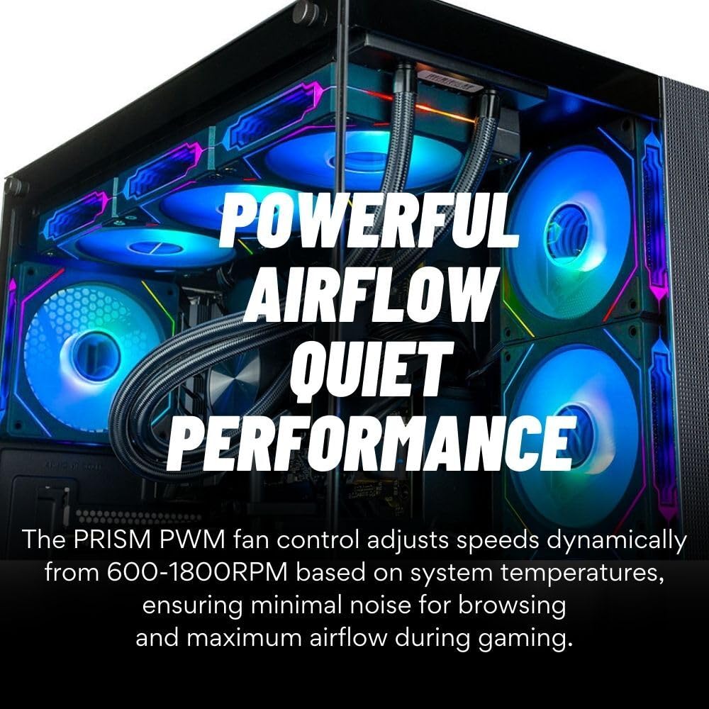 Panorama Gamer Desktop PC (NVD GeForce RTX 4090, Intel 24-Core i9-14900KF Processor, 96GB RAM, 2TB NVMe SSD + 12TB HDD, WiFi + BT, Windows 11 Pro) High-Airflow RGB Gaming Computer