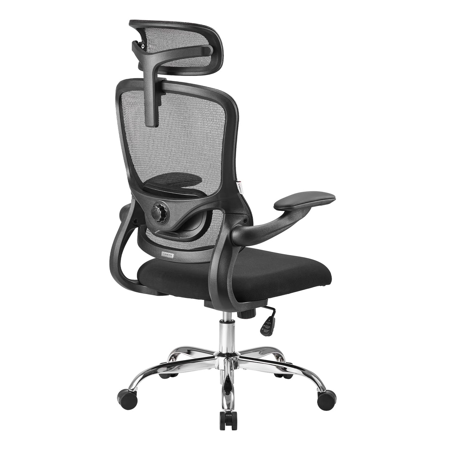 Office Chair with Headrest, Ergonomic Desk Chair with Flip-up 3D Armrest, Lumbar Support Computer Chair, Adjustable Height and 360° Rotation Home Chair (Style 1)