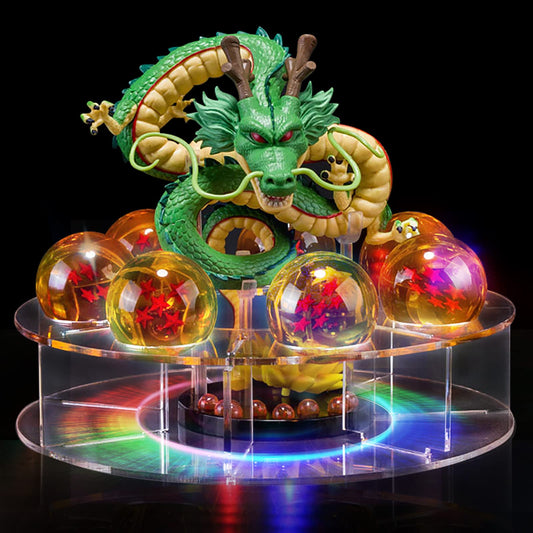 The Novel Children's Toy Dragon Transparent Play Balls Set Contains Dragon Statue + Ball 4.3cm + Acrylic Base + LED Disc+Gift box Star can be Used as Home Decoration, Birthday Gifts and Toys. - amzGamess