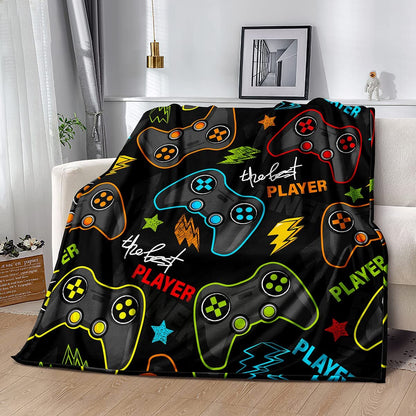 lirs Bedding Gaming Throw Blanket 60" x 50’’ Super Soft, Fleece, Gamer Gift for Couch Sofa for for Kids Boys Teens Video Game (MT-A11, 60’’x50) - amzGamess