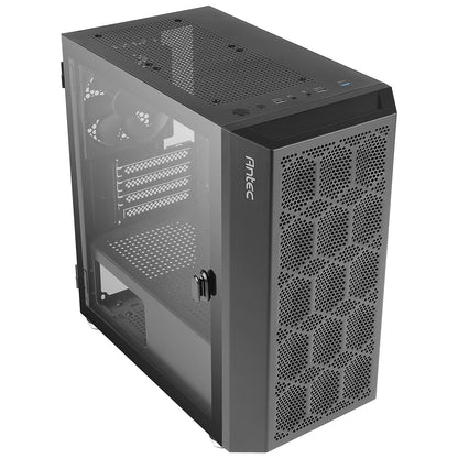 Antec NX200 M, Micro-ATX Tower, Mini-Tower Computer Case with 120mm Rear Fan Pre-Installed, Mesh Design in Front Panel Ventilated Airflow, NX Series, Black, (CJ11132623)