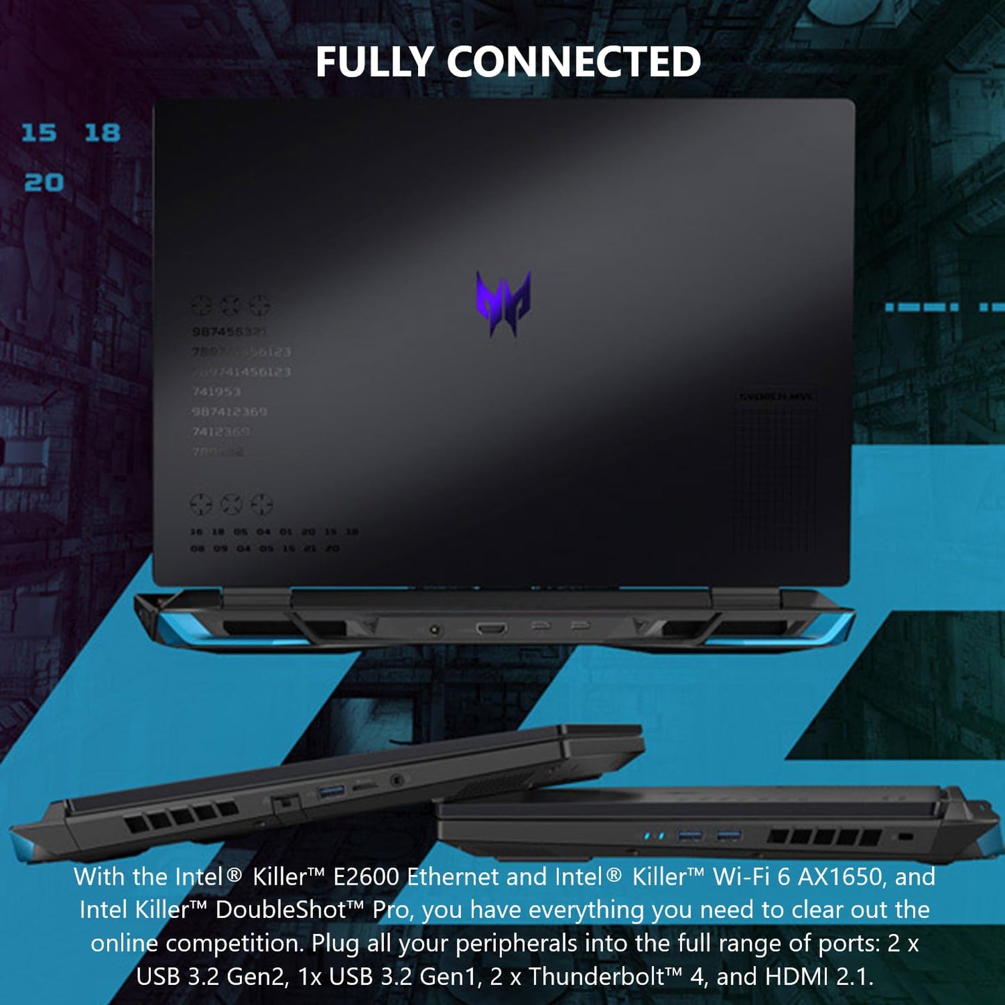 Acer Predator Helios Neo 16 Gaming Laptop | Intel Core i7-13650HX | NVIDIA GeForce RTX 4060 | 16" WUXGA 1920 x 1200 165Hz G-SYNC Display | 16GB DDR5 | 512GB Gen 4 SSD | Killer Wi-Fi 6E | PHN16-71-76H5