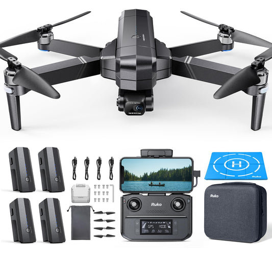 Ruko F11GIM2 4B Drones with Camera for Adults 4k,FAA Remote ID Comply,2-Axis Gimbal + Eis, 112mins Fly Time 4 Batteries, 9800ft Long Range, gps - amzGamess