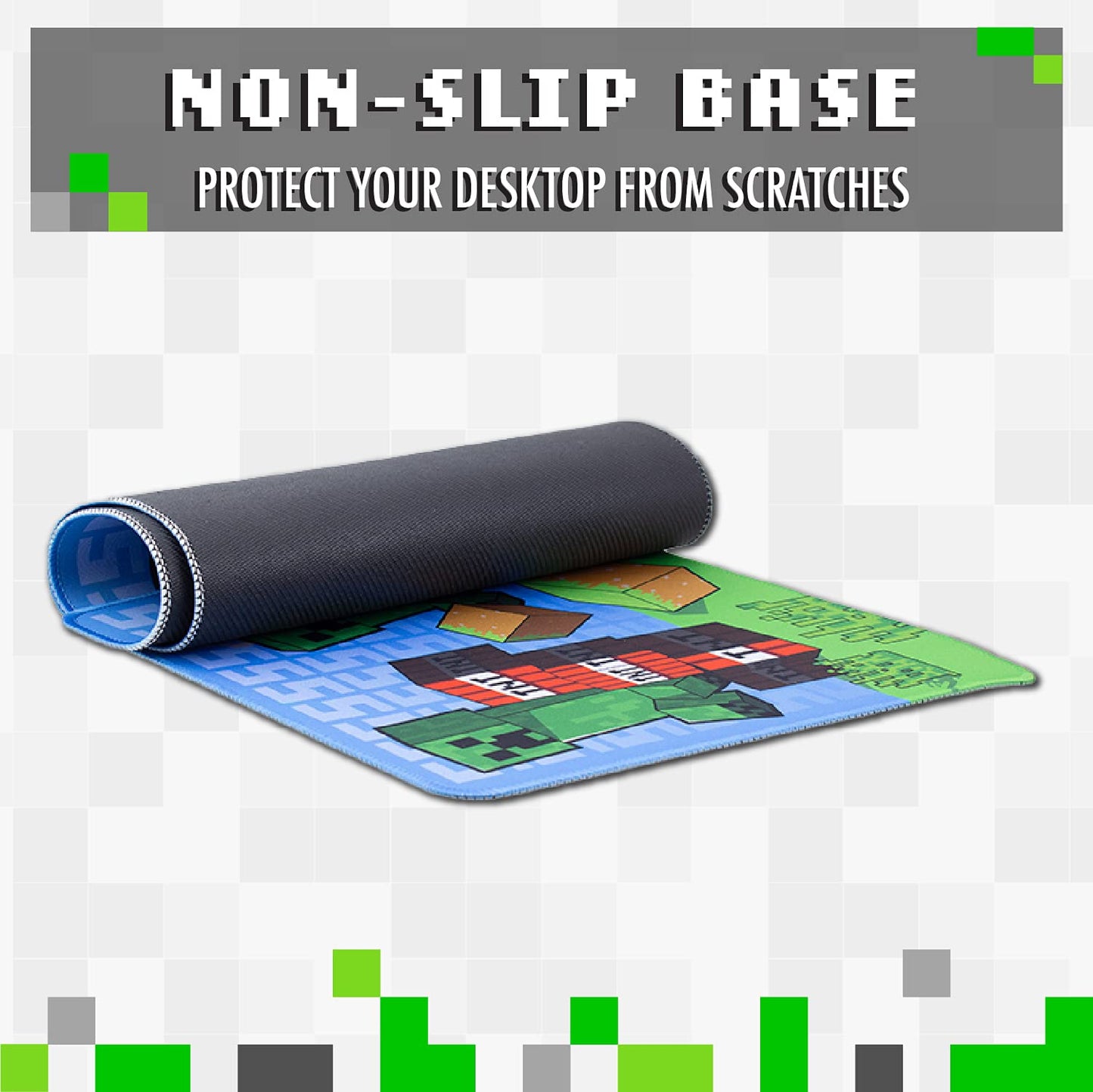 Paladone Minecraft Creeper Large Gaming Mouse Pad for Desk Keyboard Mousepad Non-Slip - amzGamess