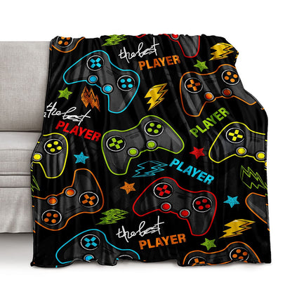 lirs Bedding Gaming Throw Blanket 60" x 50’’ Super Soft, Fleece, Gamer Gift for Couch Sofa for for Kids Boys Teens Video Game (MT-A11, 60’’x50) - amzGamess