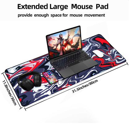 Large Gaming Mouse Pad,Gaming Mousepad,Large Mouse Pad for Desk, 31.5x11.8inch, XXL Desk Pad, Non-Slip Keyboard pad,Laptop Desk Pad,Water Proof Desk Writing Pad for Game,Office Home - amzGamess