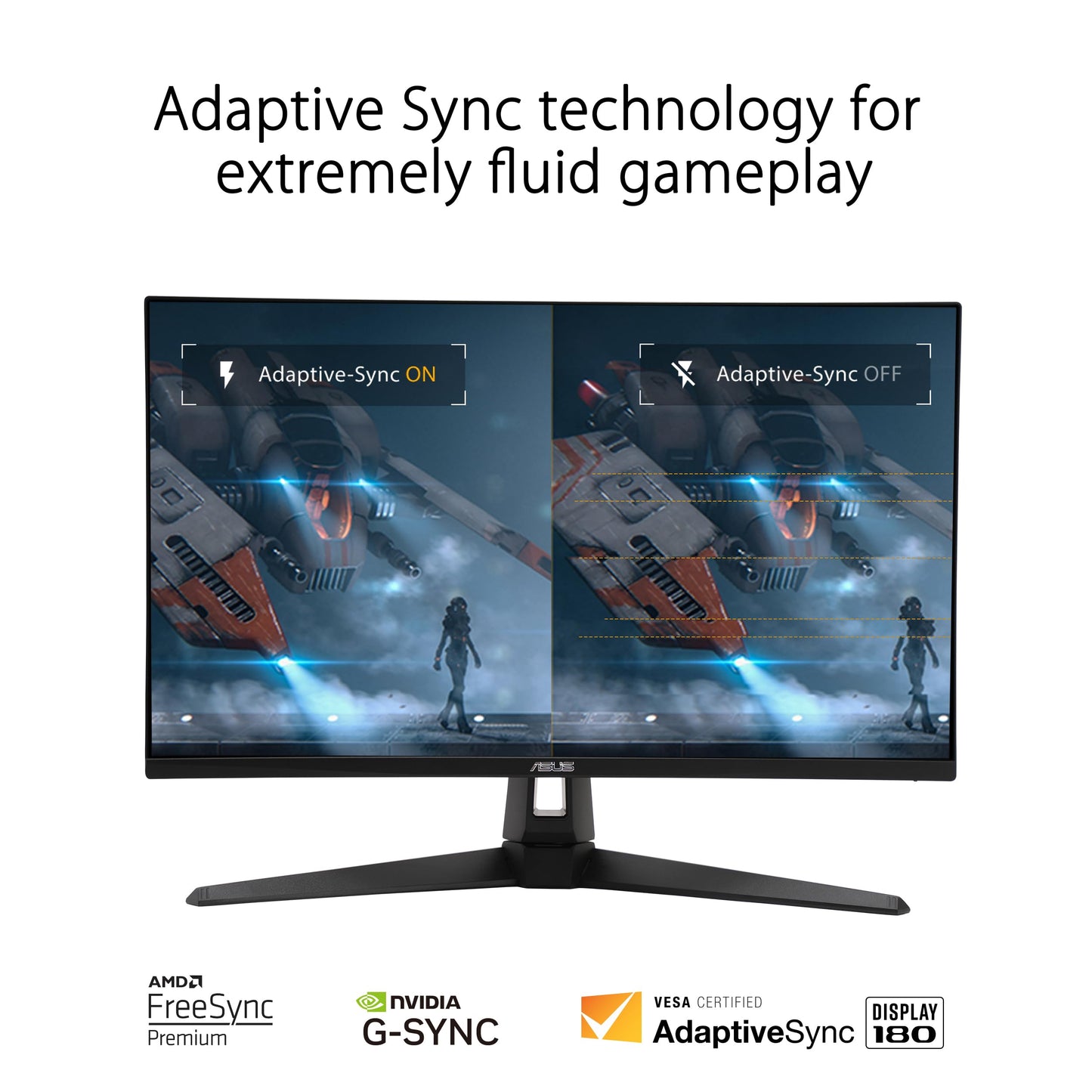 ASUS TUF Gaming 27” 1440P HDR Monitor (VG27AQ3A) – QHD (2560 x 1440), 180Hz, 1ms, Fast IPS, 130% sRGB, Extreme Low Motion Blur Sync, Speakers, Freesync Premium, G-SYNC Compatible, HDMI, DisplayPort